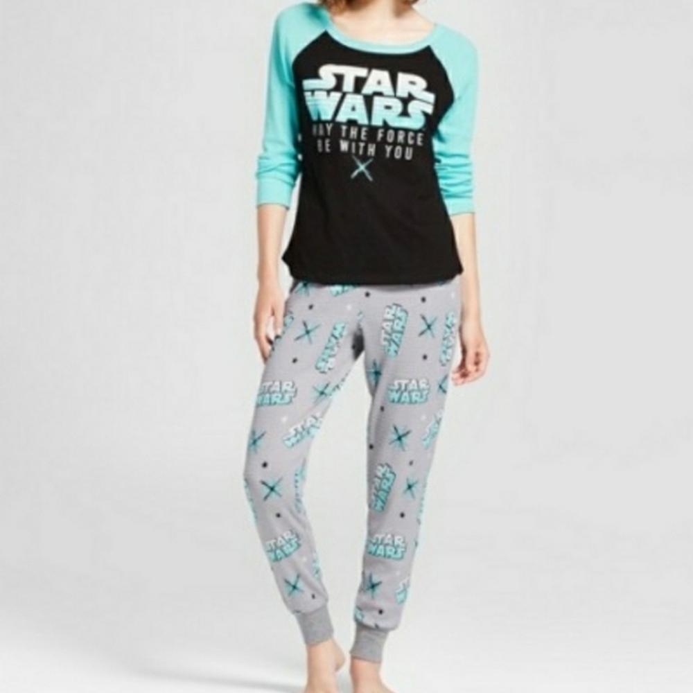 Star Wars Colorful Thermal Waffle Knit Pajama Set XL